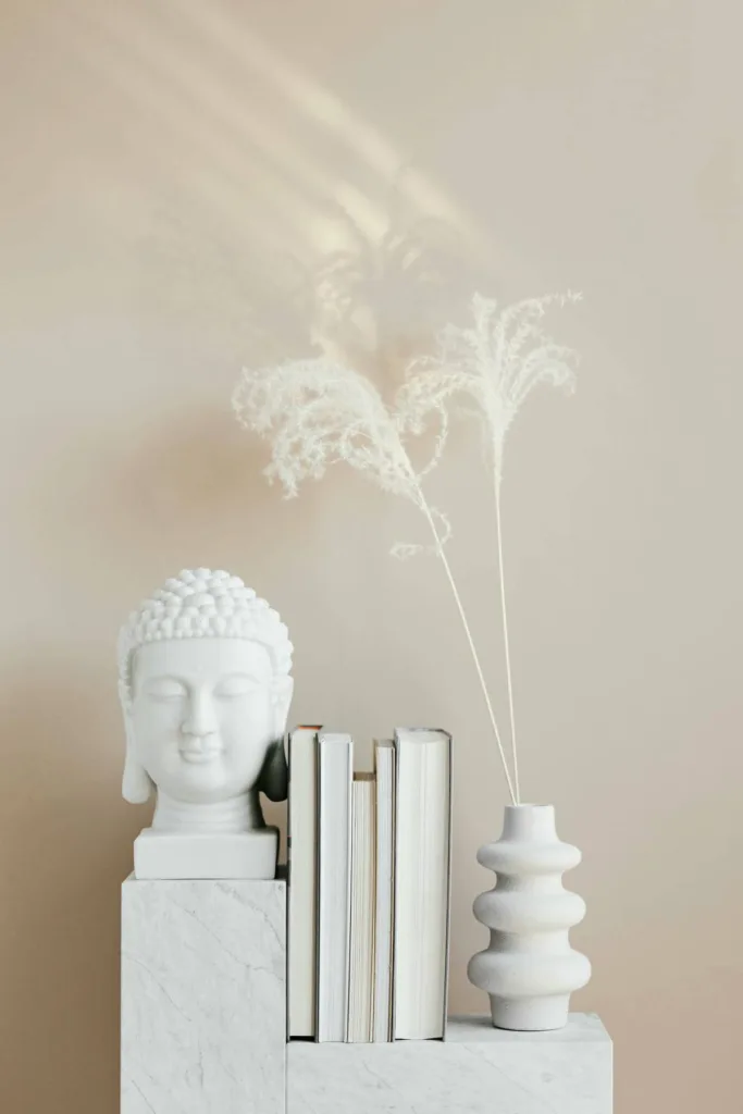 Buddha statues with book